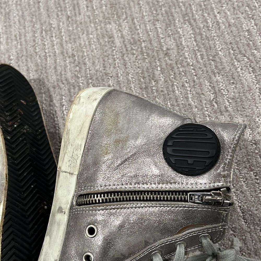 Golden Goose Francy suede high-top sneakers Silver - Picture 5 of 10